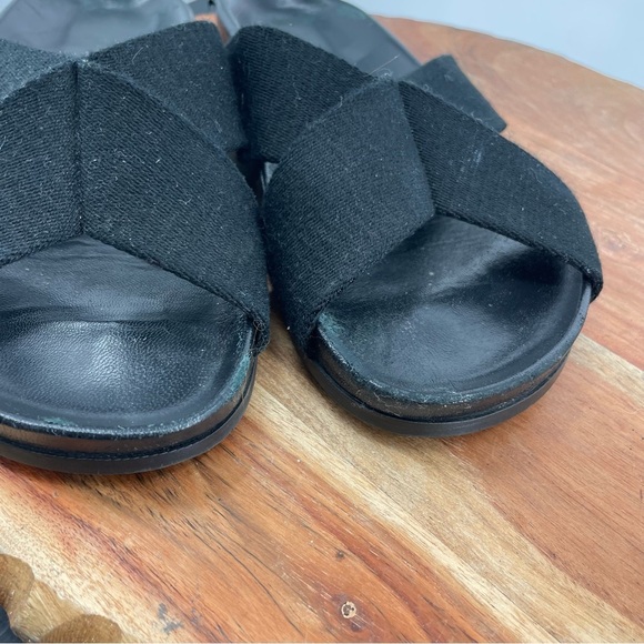 Jenni Kayne black crossover slide sandals size 37 US 7 - Picture 8 of 9